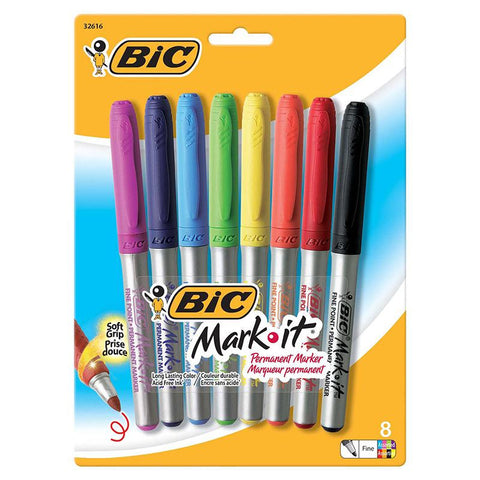 BIC MARK IT PERMANENT MARKERS 8 CT