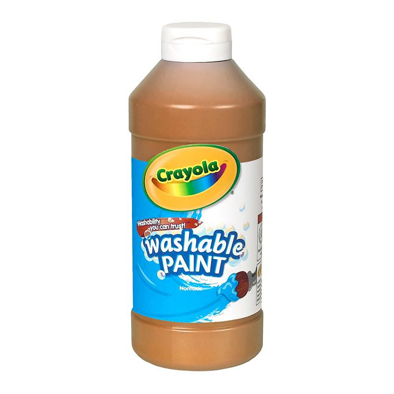 CRAYOLA WASHABLE PAINT 16 OZ BROWN