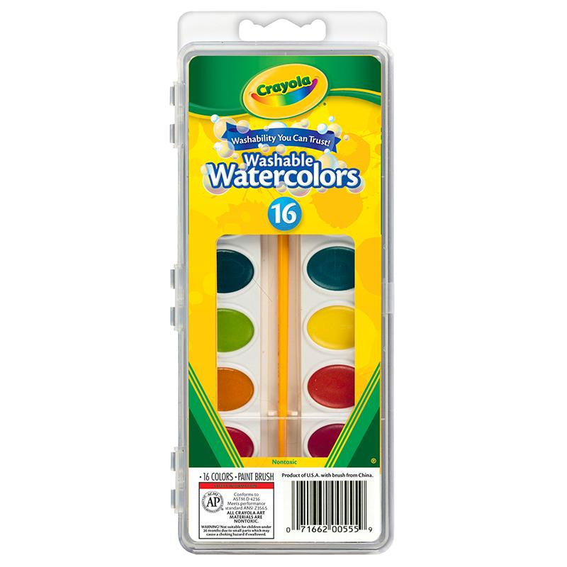 CRAYOLA WASHABLE WATERCOLOR SET 16