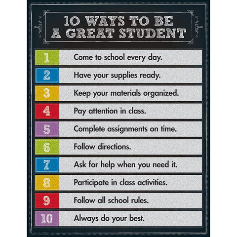 10 WAYS TO BE A GOOD STUDENT