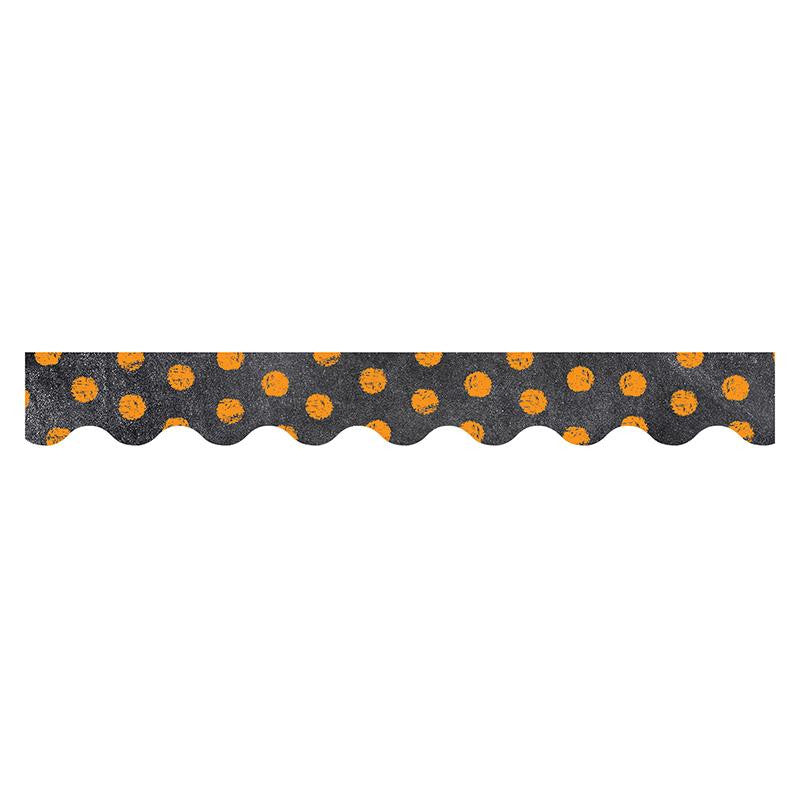 DOTS ON CHALKBOARD ORANGE BORDERS