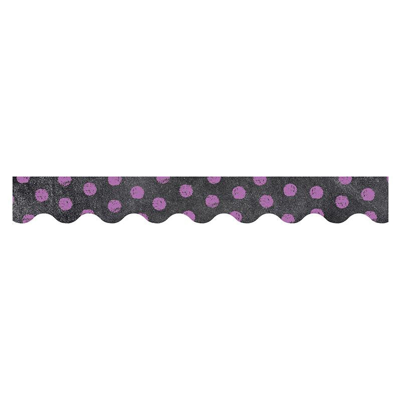DOTS ON CHALKBOARD PURPLE BORDERS