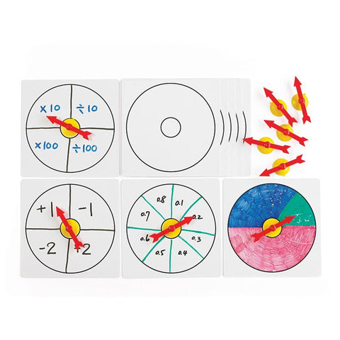 10 SUCTION SPINNERS W WHITEBOARDS