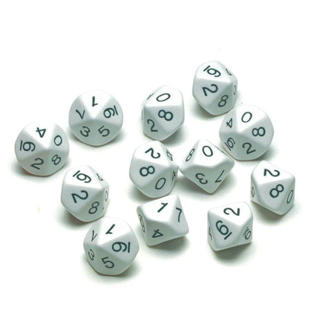 10 SIDED POLYHEDRA DICE SET OF 12