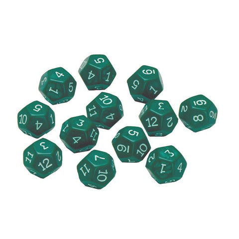 12 SIDED POLYHEDRA DICE SET OF 12