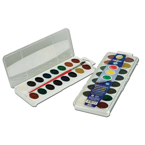 16 WASHABLE WATER COLOR SET W-BRUSH