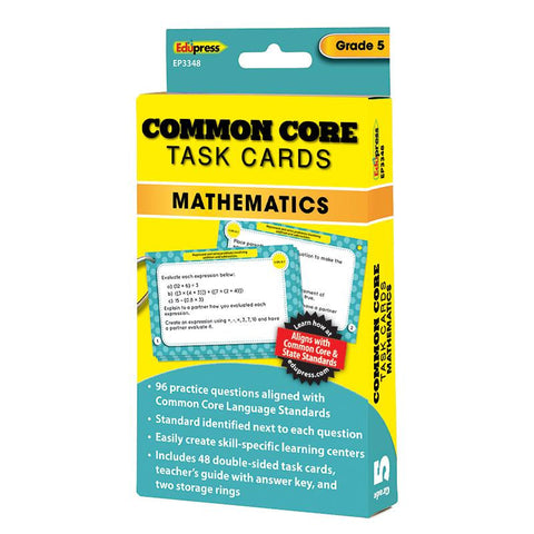 COMMON CORE MATH TASK CARDS GR 5