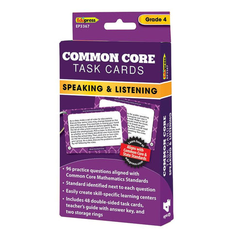 COMMON CORE TASK CARDS SPEAKING &