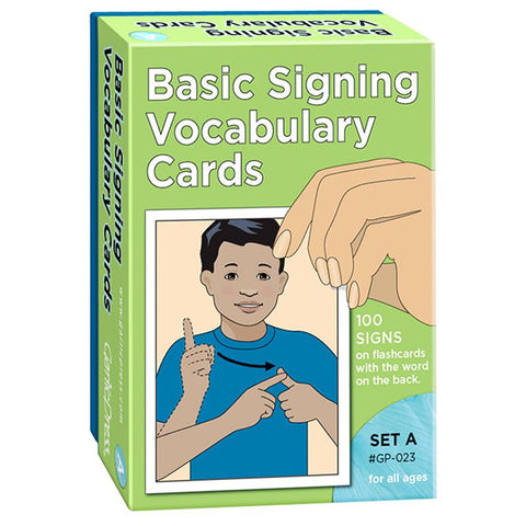 BASIC SIGNING VOCAB CARDS SET A