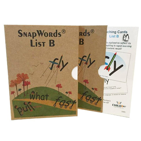 SNAPWORDS TEACHING CARDS LIST B