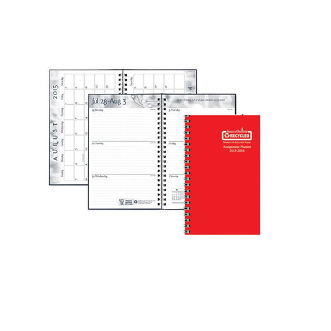 ACADEMIC WEEKLY ASSIGNMENT BOOK RED