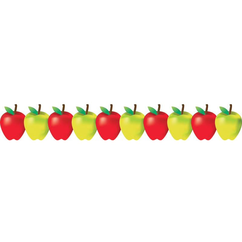 RED AND GREEN APPLES BORDER