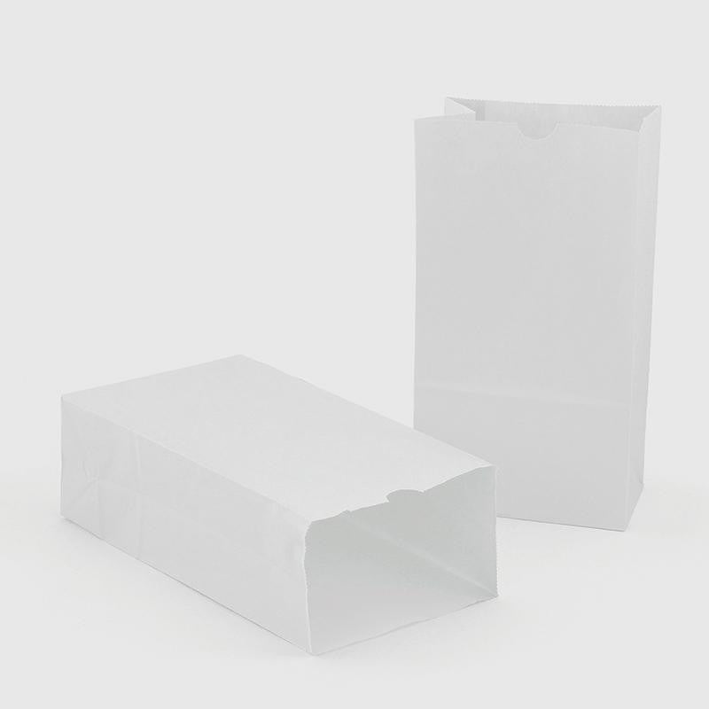 WHITE PAPER BAGS SIZE 6 100PK
