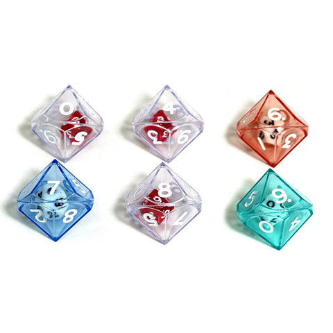 10 SIDED DOUBLE DICE SET OF 6