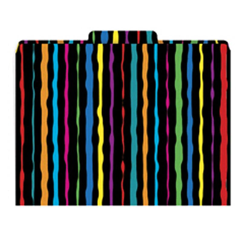 NEON STRIPES FUNCTIONAL FILE FOLDER