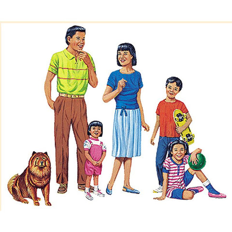 ASIAN FAMILY FLANNELBOARD SET