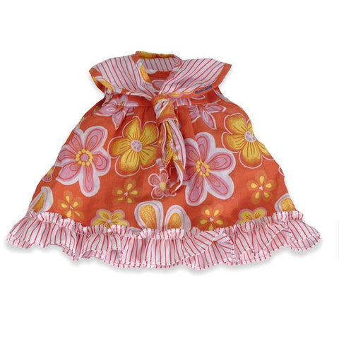 BABY DOLL CLOTHES ORANGE FLORAL