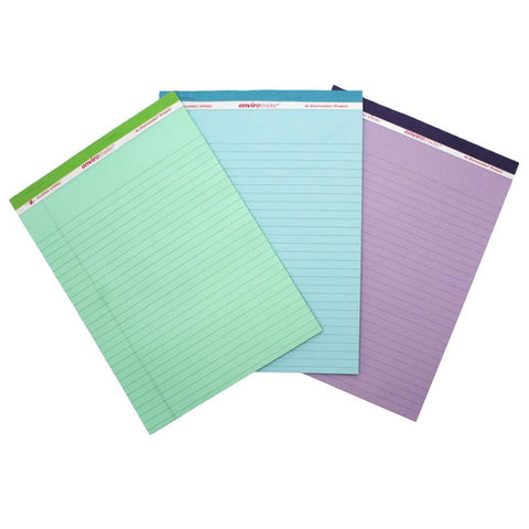 LEGAL PAD STANDARD ASSORTED 3 PACK