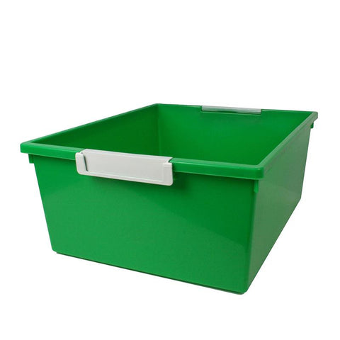 12QT GREEN TATTLE TRAY W LABEL HOLD