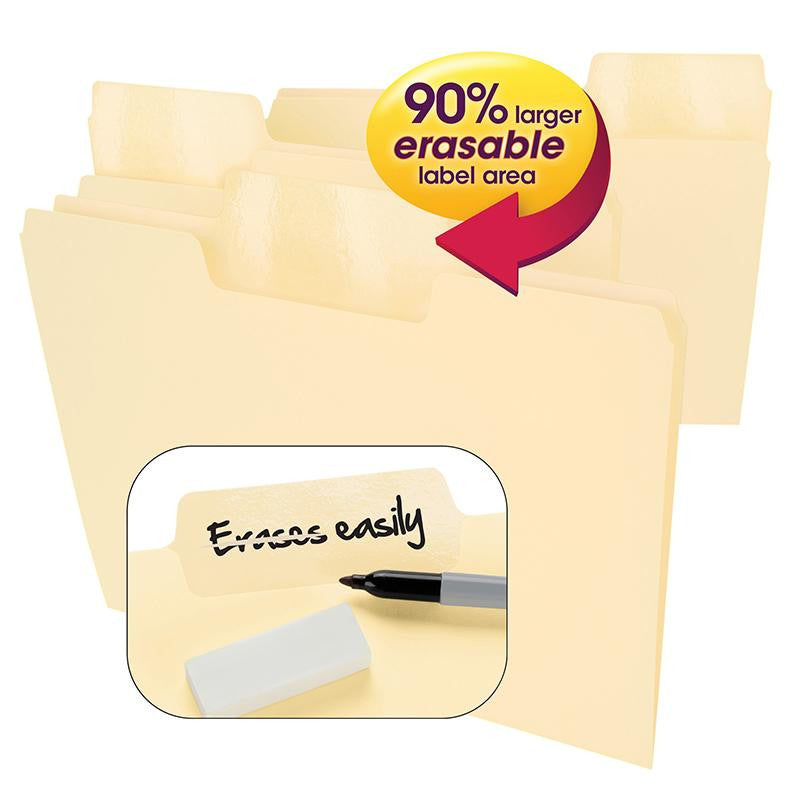 SMEAD ERASABLE SUPERTAB 24PK LETTER