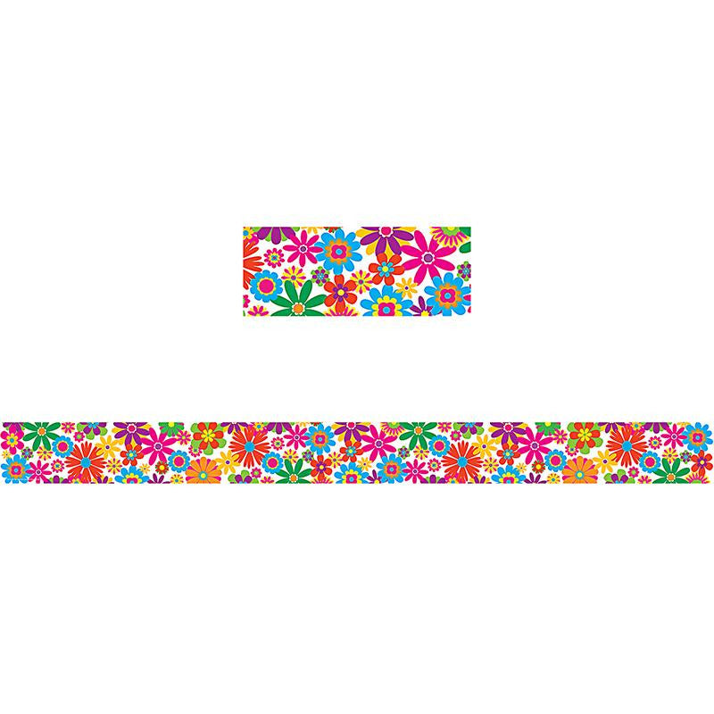 FUN FLOWERS STRAIGHT BORDER TRIM