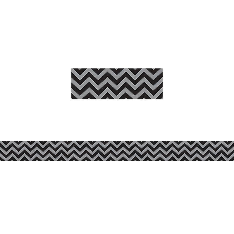 BLACK CHEVRON STRAIGHT BORDER TRIM
