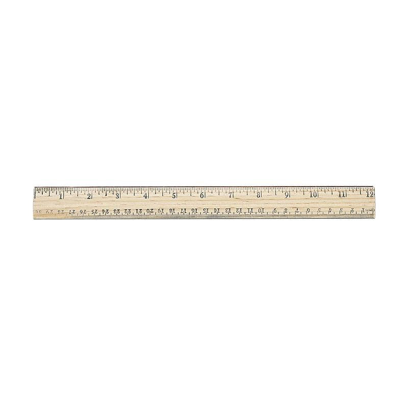 SCHOOL RULER WOOD 12 IN SINGLE