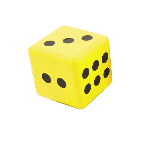 JUMBO DICE 6IN YELLOW