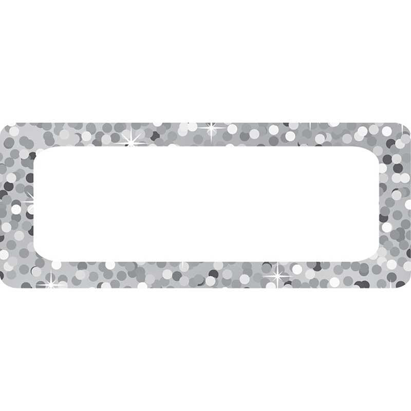 DIE CUT MAGNETS SILVER SPARKLE NAME