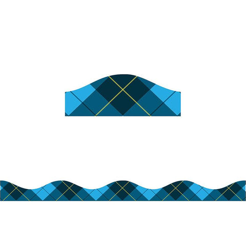 BLUE PLAID MAGNETIC BORDER