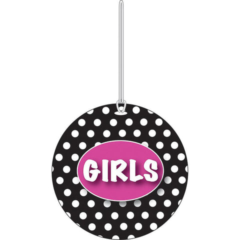 B W DOTS GIRLS HALL PASS