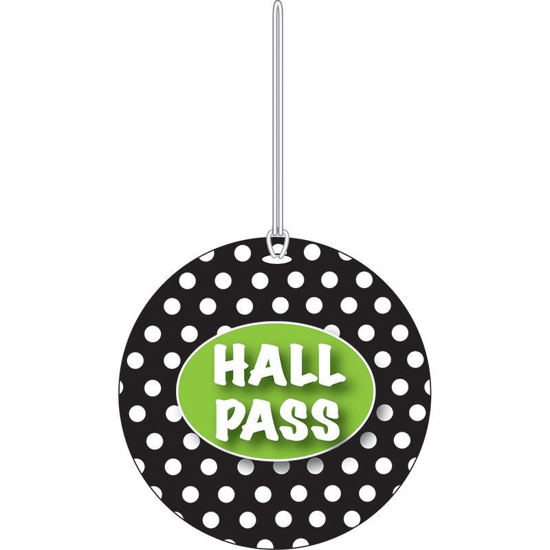 B W DOTS HALL PASS