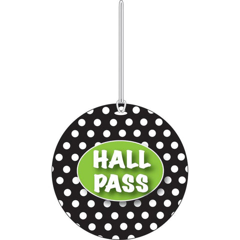 B W DOTS HALL PASS