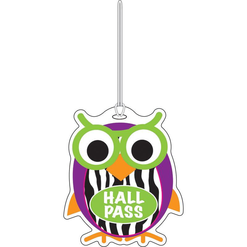 COLORFUL OWL HALL PASS