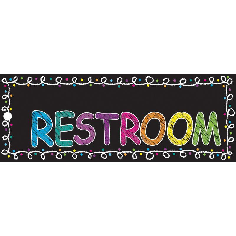 LAMINATED CHALK RESTROOM PASS