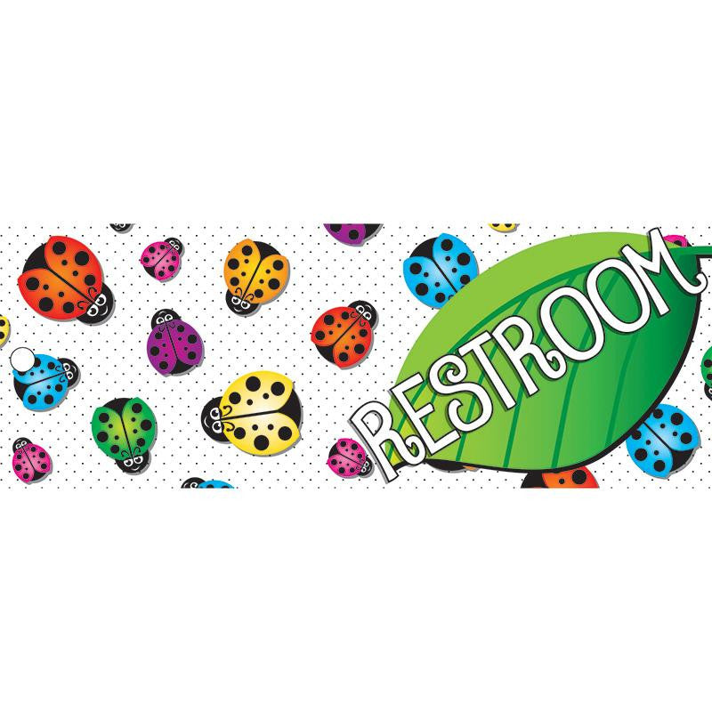 LAMINATED LADYBUG RESTROOM PASS