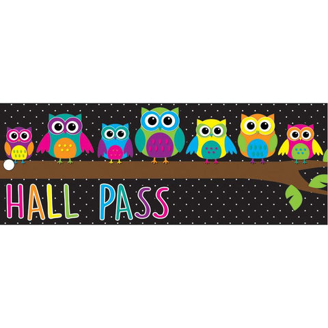 LAMINATED OWLS HALL PASS