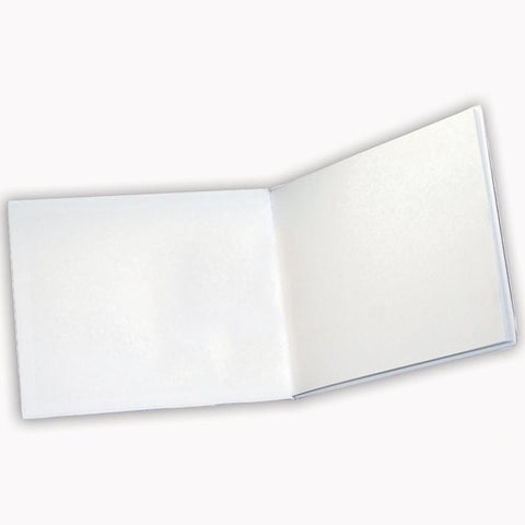 WHITE HARDCOVER BLANK BOOK