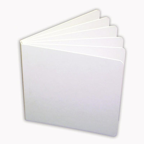 WHITE HARDCOVER BLANK BOOK 11X8-1-2