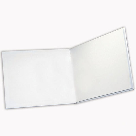 WHITE HARDCOVER BLANK BOOK 8.5 X 11