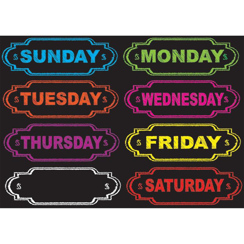 DIE-CUT MAGNETS CHALKBOARD DAYS OF