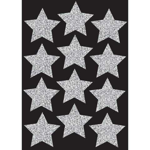 DIE CUT MAGNETS 3IN SILVER SPARKLE