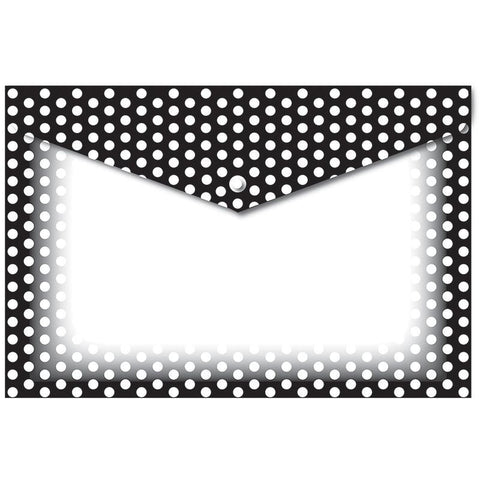 DECORATED POLY FOLDER BW DOTS