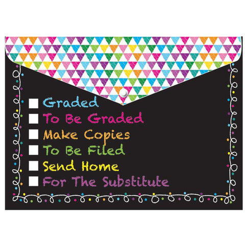 DECORATED POLY FOLDER CHALK TASKS