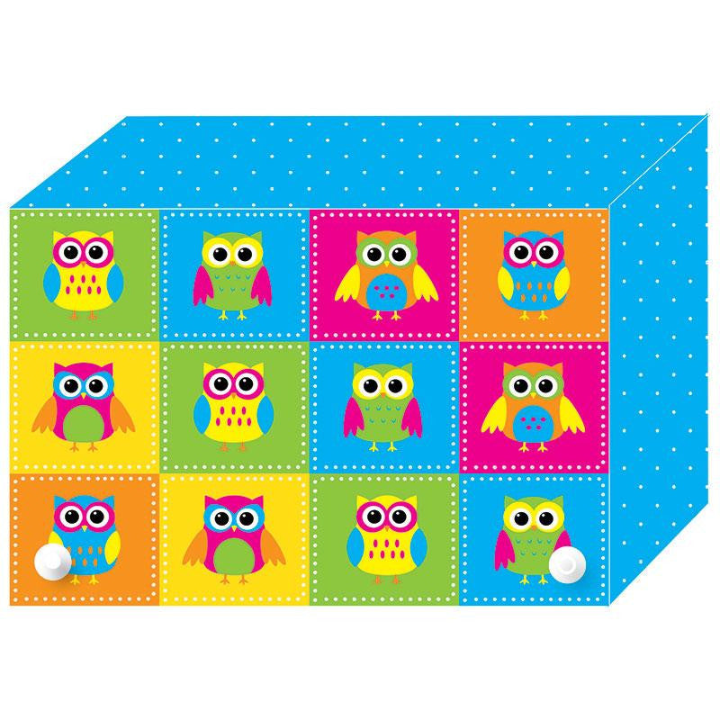 COLOR OWLS INDEX CARD BOXES 3X5IN