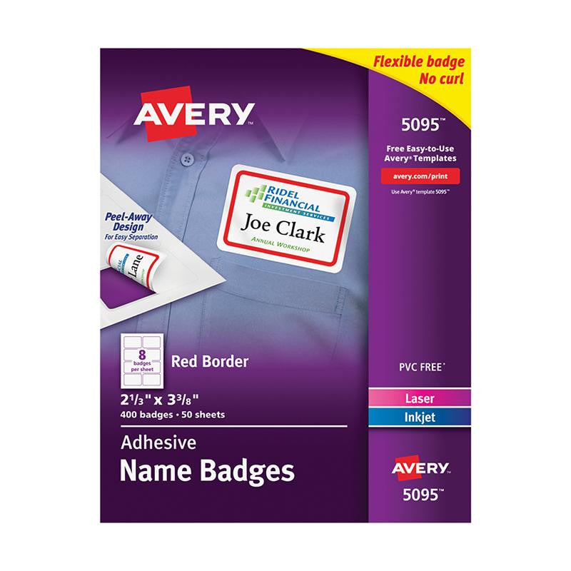 SELF ADHESIVE NAME BADGE LABELS