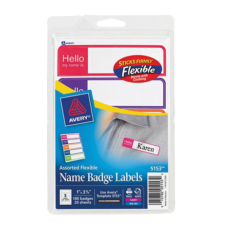 SELF ADHESIVE NAME BADGES MINI RECT