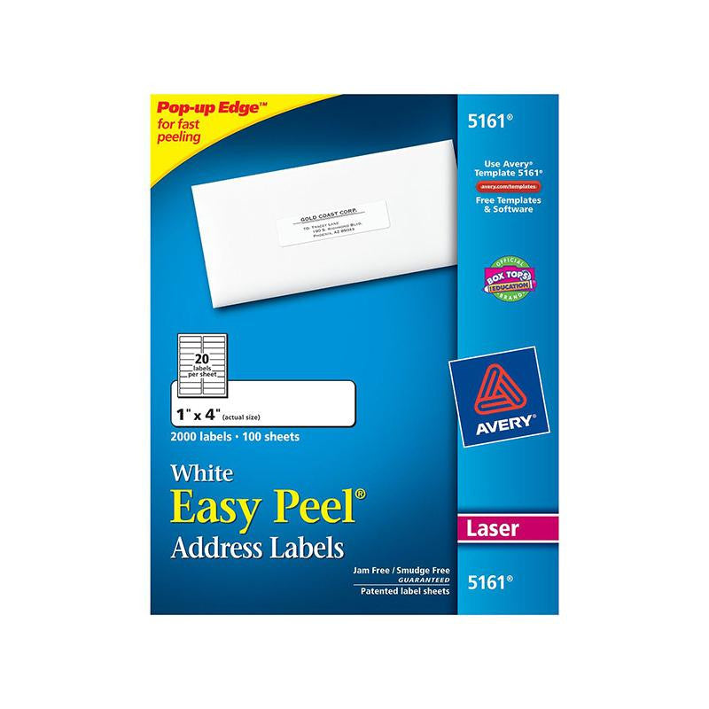 AVERY EASY PEEL 1X4 WHITE MAILING