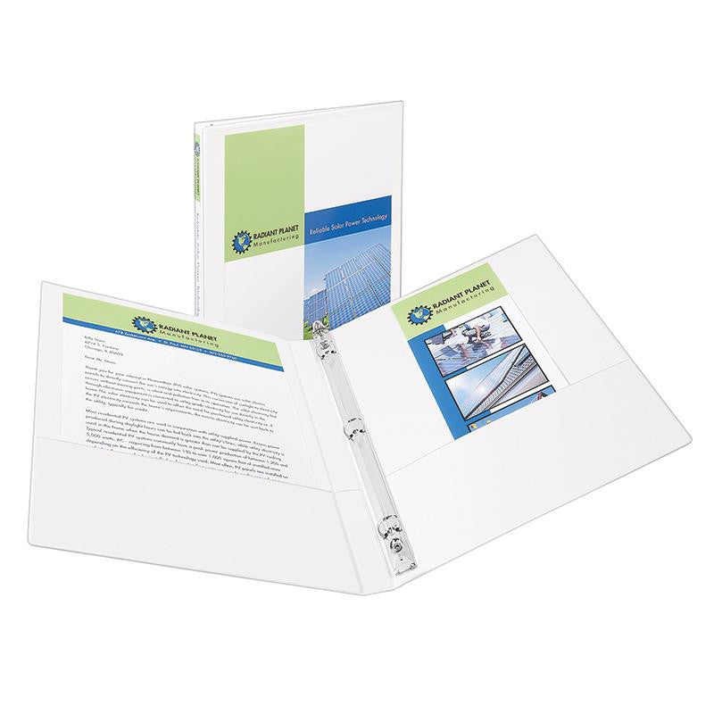 1-2IN CAPACITY WHITE VIEW BINDER