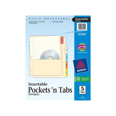 POCKETS N TABS INSERTABLE DIVIDERS